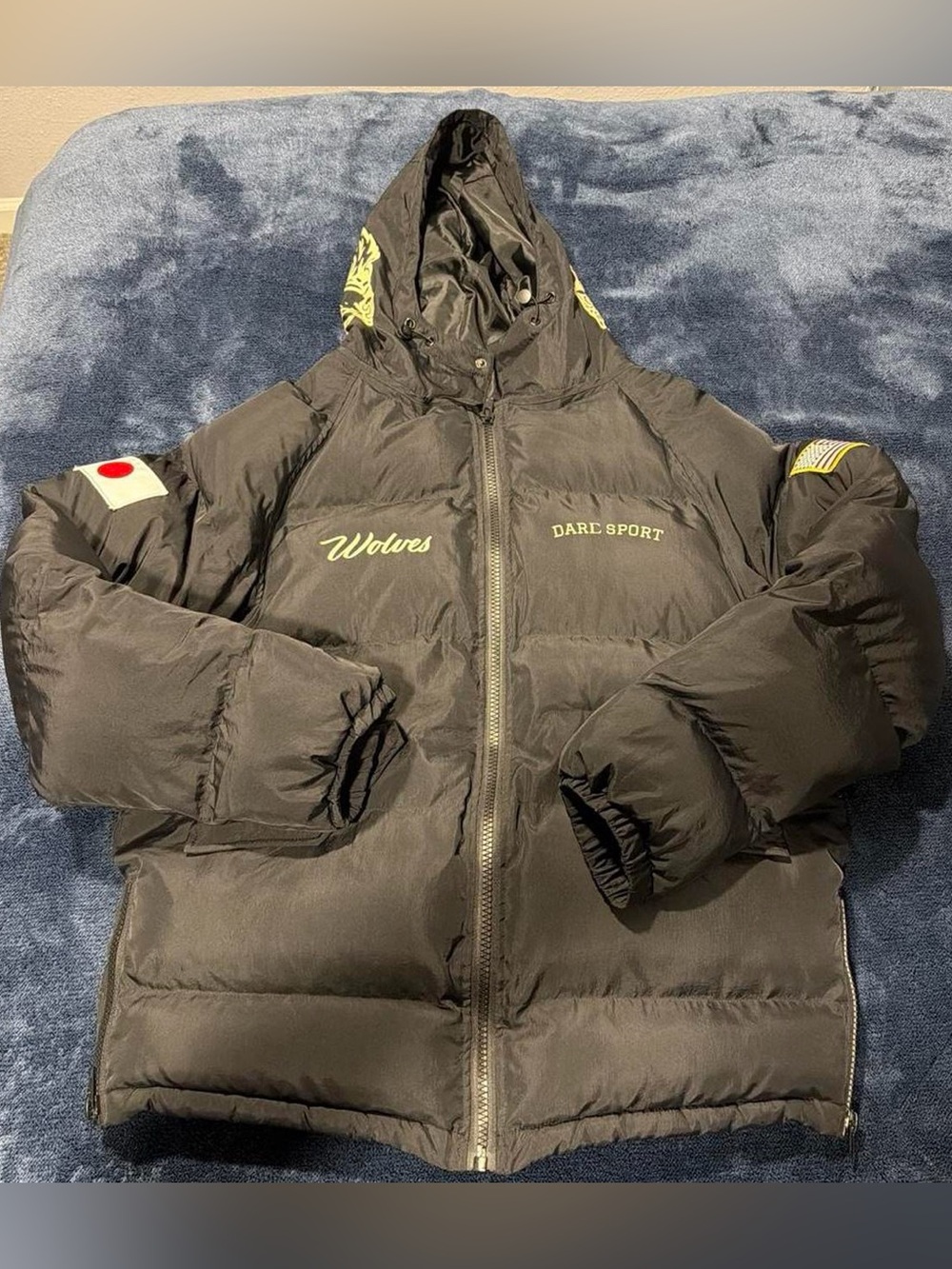 Darc Sport "Inner Wolf" Bushido Puffer Jacket - Brand New NWT Black Size Small